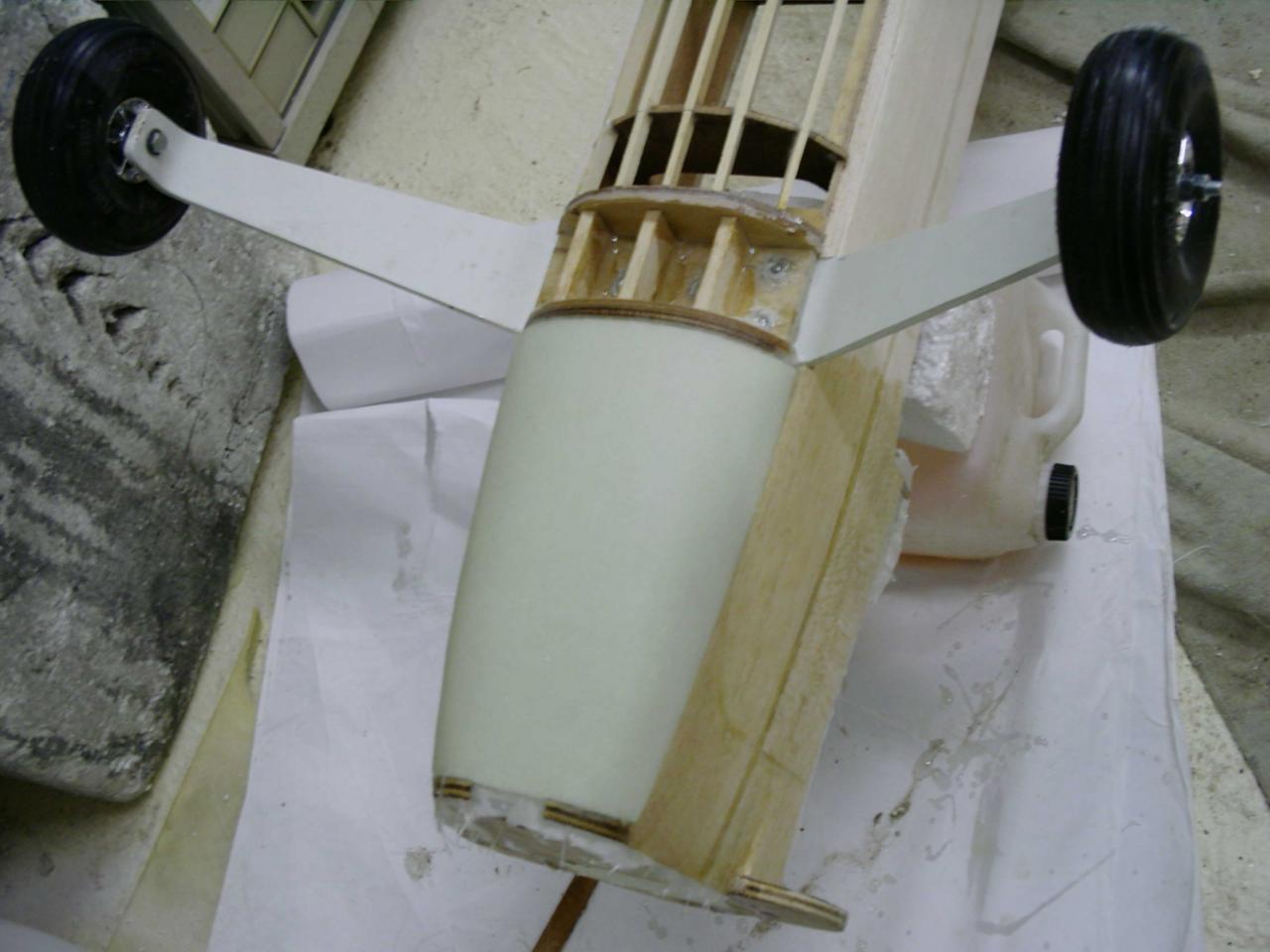 marouflage du dessous  de la partie avant